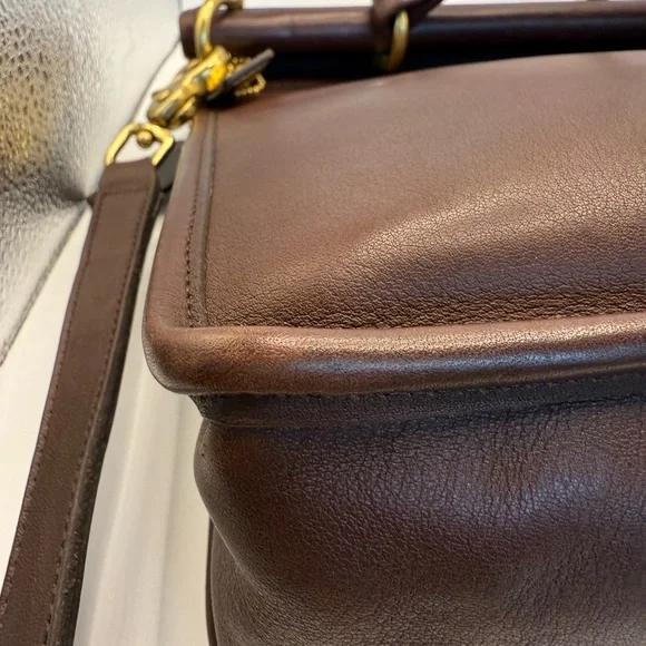 Coach vintage Willis Legacy 9927 Brown Leather Brass Crossbody Bag - Picture 10 of 13